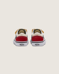 Kids Vans Toddler Old Skool V Shoe in Red / Blue