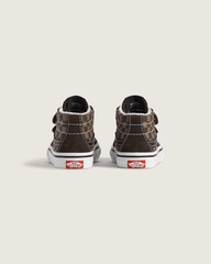 Kids Vans Toddler Sk8-Mid V Checkerboard Shoe in Checkerboard Brown