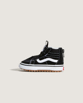 Kids Vans Toddler Sk8-Hi Zip Water Resistant Shoe in Black / White