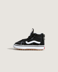 Kids Vans Toddler Sk8-Hi Zip Water Resistant Shoe in Black / White