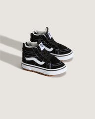 Kids Vans Toddler Sk8-Hi Zip Water Resistant Shoe in Black / White