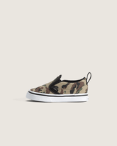Kids|Sale Vans Toddler Classic Slip-On V Shoe in Camo Black / Green
