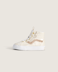 Kids|Sale Vans Toddler SK8-Hi Side Zip Shoe in Dazzled Turtledove White
