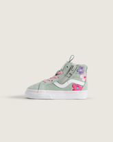 Kids|Sale Vans Toddler Sk8-Hi Side Zip Shoe in Grey / Olive Green