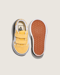 Kids|Sale Vans Toddler Old Skool V Checkerboard Shoe in Banana Cream Yellow / White