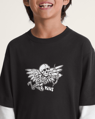 Kids Vans Kids Love Struck Thermal Twofer in Black