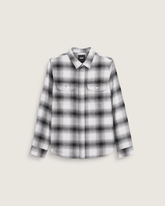 Kids Vans Kids Lawson Plaid Flannel Shirt in Marshmallow White / Black
