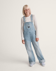 Kids Vans Kids Sirelle Denim Overalls in Stonewash Blue