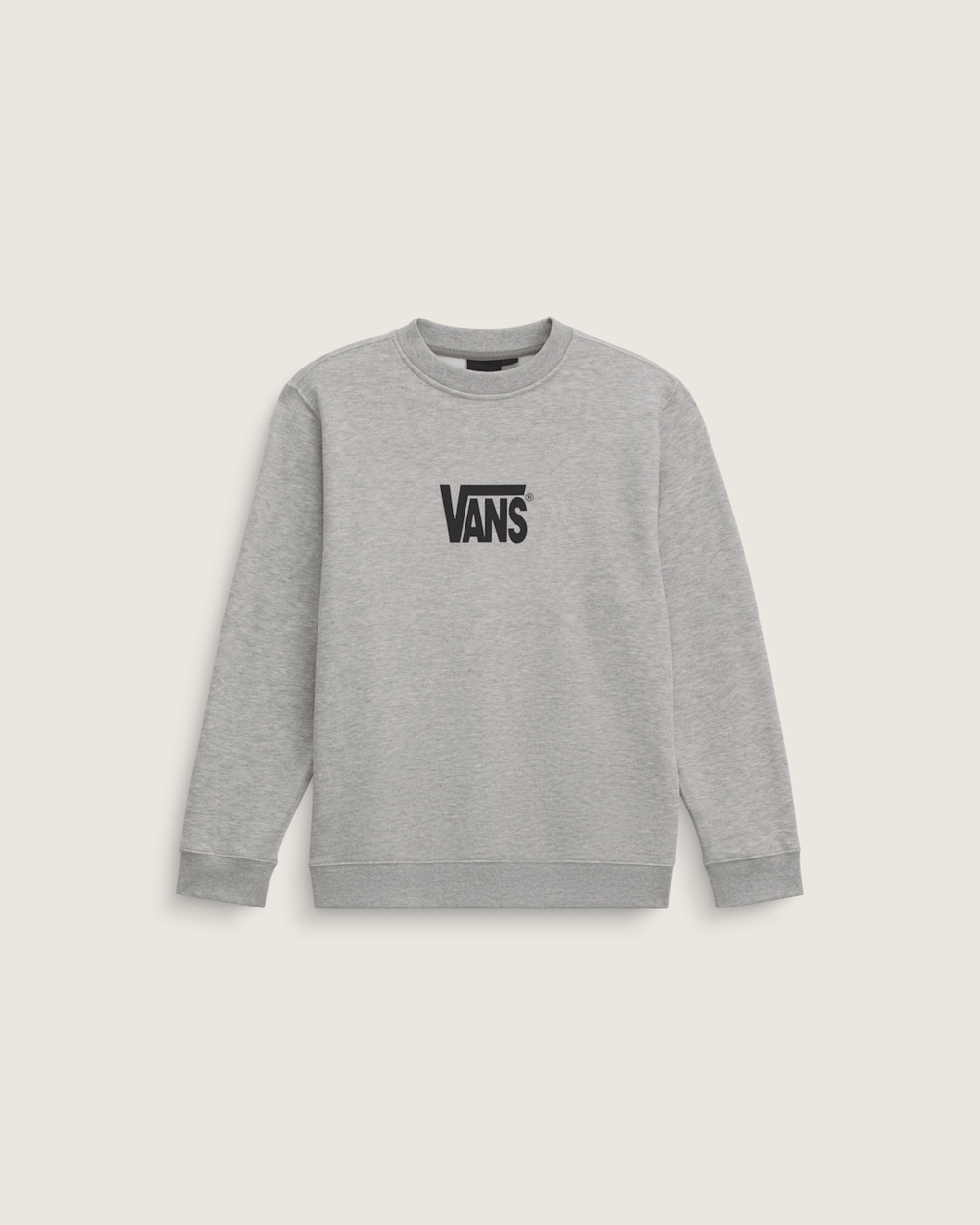 Kids Vans Kids Stretch Logo Crew Sweatshirt in Cement Heather Grey