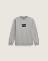 Kids Vans Kids Stretch Logo Crew Sweatshirt in Cement Heather Grey