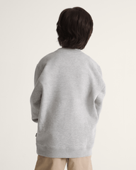 Kids Vans Kids Stretch Logo Crew Sweatshirt in Cement Heather Grey