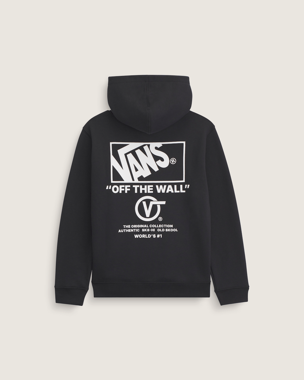 Kids Vans Kids Stacked Hi Pullover Hoodie in Black / White