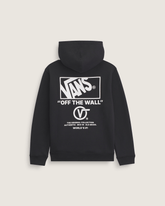 Kids Vans Kids Stacked Hi Pullover Hoodie in Black / White
