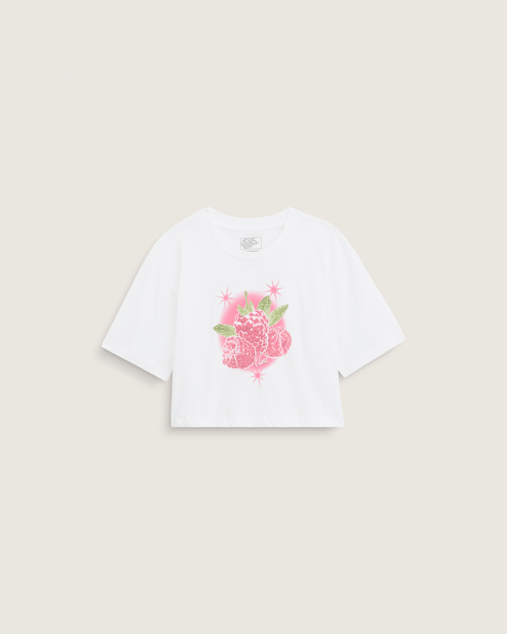 Kids Vans Kids Star Berries Crop T-Shirt in White