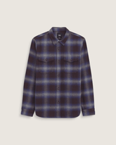 Kids Vans Kids Bixby Plaid Flannel Shirt in Dark Port Red / Pewter Heather Grey