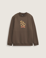 Kids Vans Kids Goblin Step Crew Sweatshirt in Coal Brown