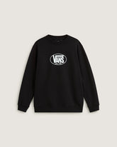 Kids Vans Kids Classic Oval Crew Sweatshirt in Black