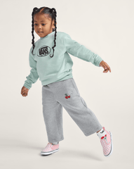 Kids Vans Little Kids Classic Oval Crew Sweatshirt in Grey Olive Green