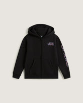 Kids Vans Little Kids Scribbled Past Zip Hoodie in Black