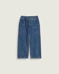 Kids Vans Little Kids Naithin 2.0 Elastic Waist Denim Pants in Vintage Indigo Blue