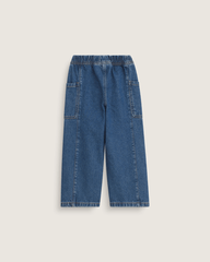 Kids Vans Little Kids Naithin 2.0 Elastic Waist Denim Pants in Vintage Indigo Blue