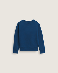 Kids Vans Little Kids Stretch Logo Crew Sweatshirt in Deep Indigo Blue / Flame Red