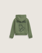Kids Vans Little Kids Unicorn Zip Hoodie in Pine Forest Green