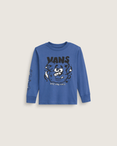 Kids Vans Little Kids Dizzy Bear Long Sleeve T-Shirt in True Navy Blue