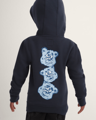 Kids Vans Little Kids Dizzy Bear Zip Hoodie in Parisian Night Blue