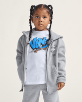 Kids Vans Little Kids Sk8 Posse Zip Hoodie in Cement Heather Grey
