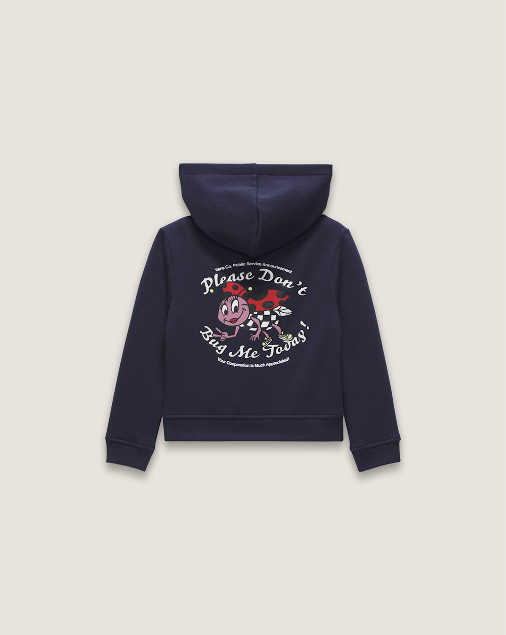 Kids Vans Little Kids Dont Bug Me Zip Hoodie in Parisian Night Blue