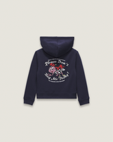 Kids Vans Little Kids Dont Bug Me Zip Hoodie in Parisian Night Blue