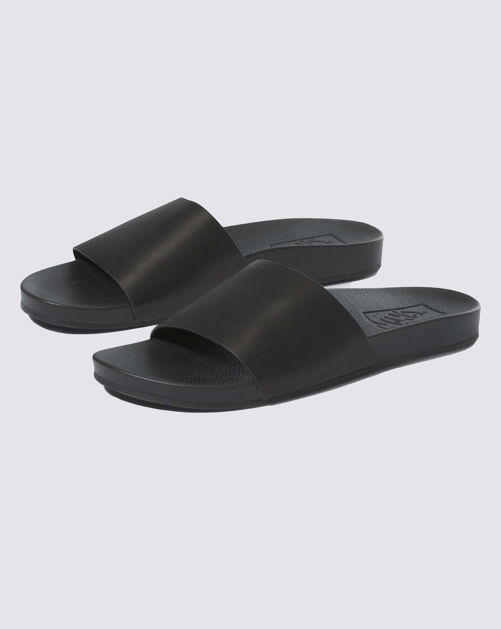 Sale Vans Decon Slide Leather Black Surf Sandals