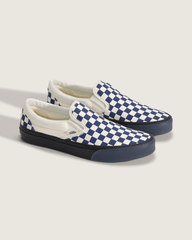 Sale Vans Classic Slip-On Checkerboard Shoe in Checkerboard Deep Twilight Blue
