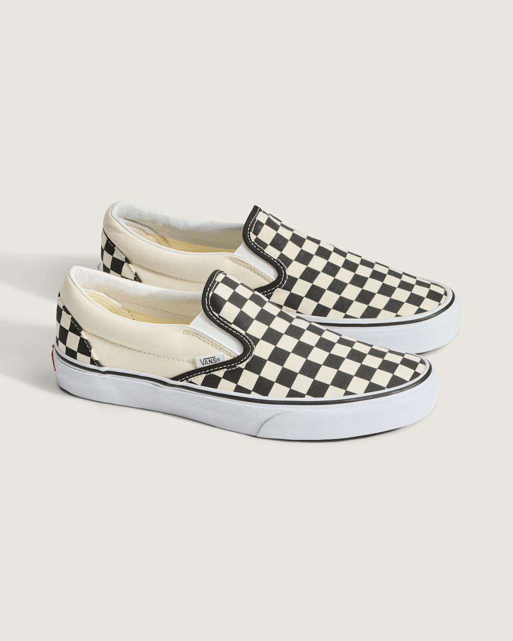 Women|Men Vans Classic Checkerboard Slip-On Black/White Shoe