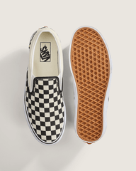 Women|Men Vans Classic Checkerboard Slip-On Black/White Shoe