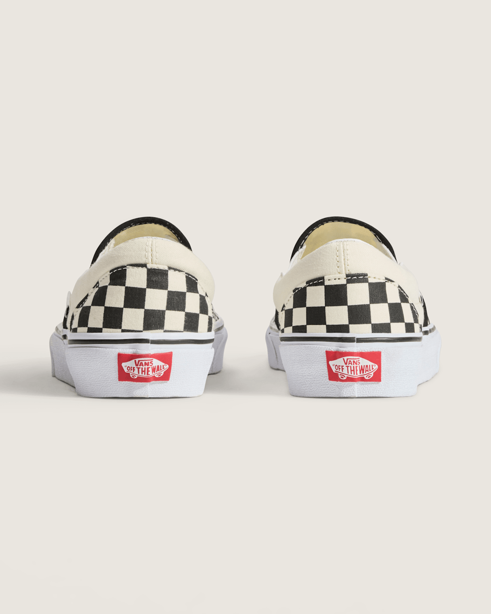 Women|Men Vans Classic Checkerboard Slip-On Black/White Shoe