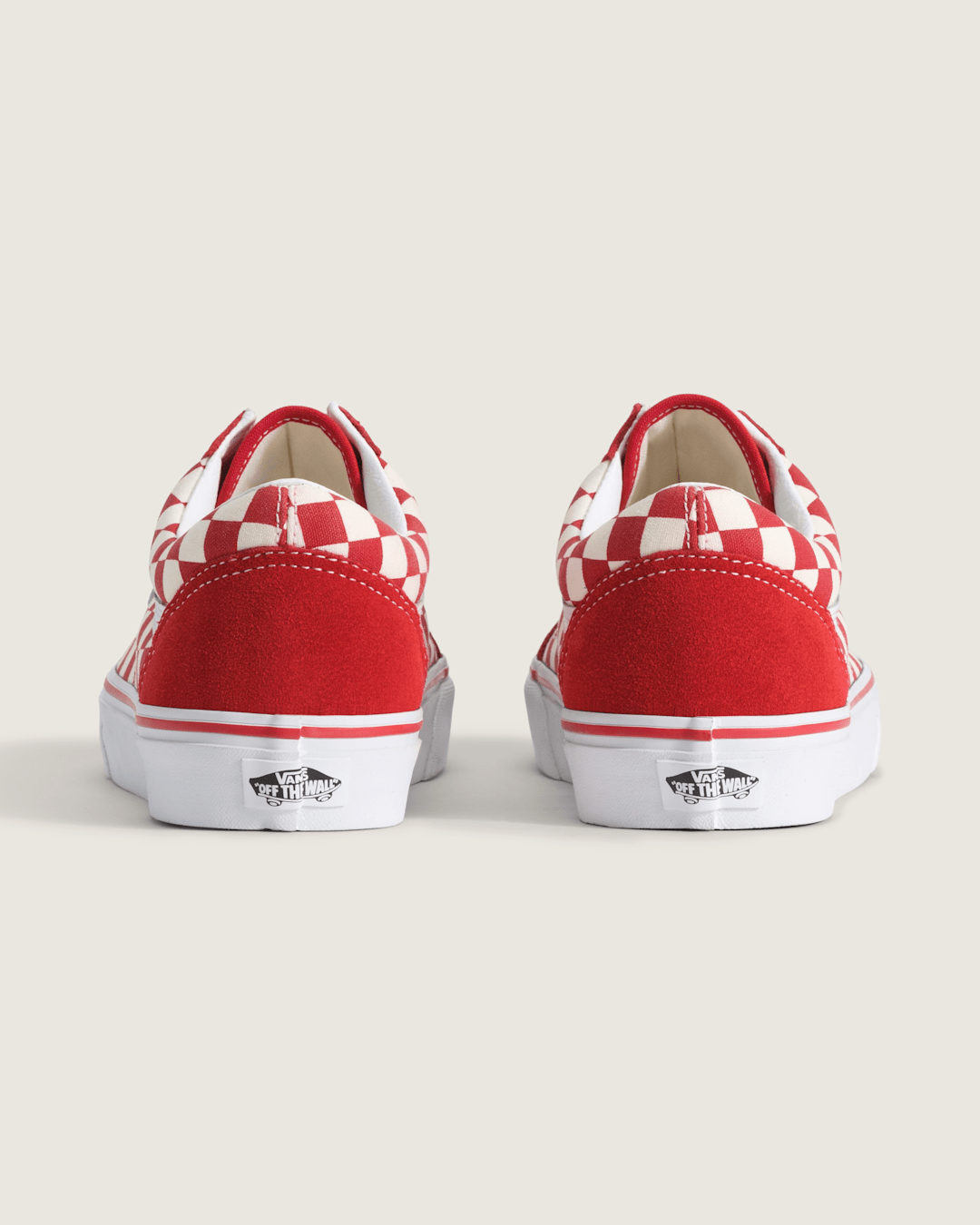 Women|Men Vans Old Skool Checkerboard Shoe in Checkerboard Racing Red / White