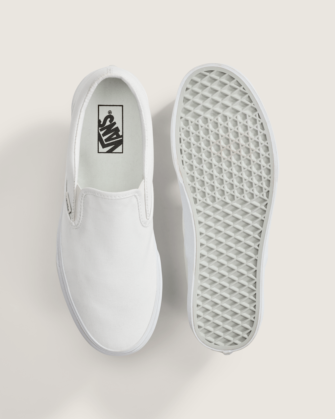 Women|Men Vans Classic Slip-On True White Classics Shoe