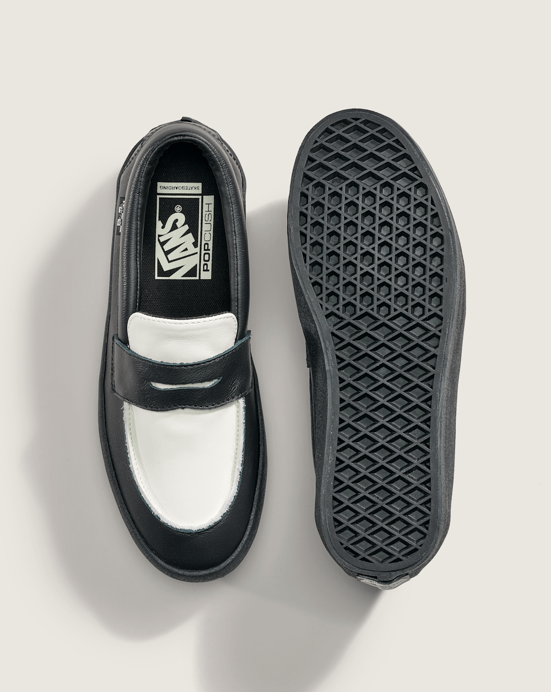 Women|Men Vans Skate Loafer Shoe in Black / White