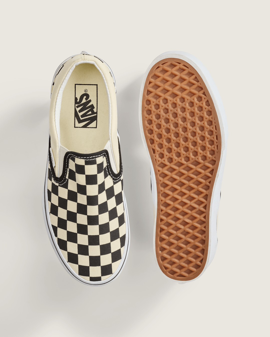 Women Vans Classic Slip-On Stackform Checkerboard Black/Classic White Shoe