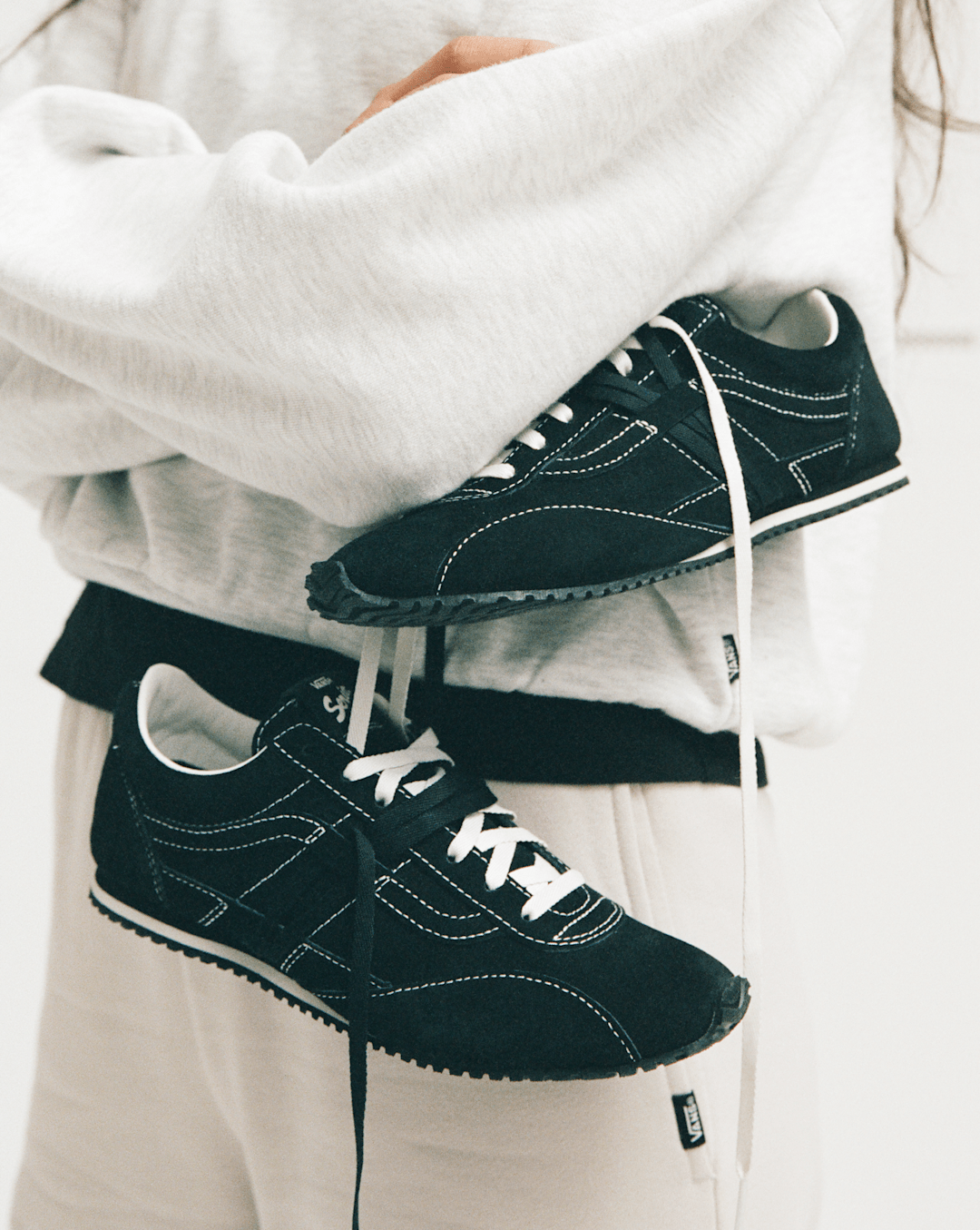 Women Vans Premium Super Lowpro Trainer in Black