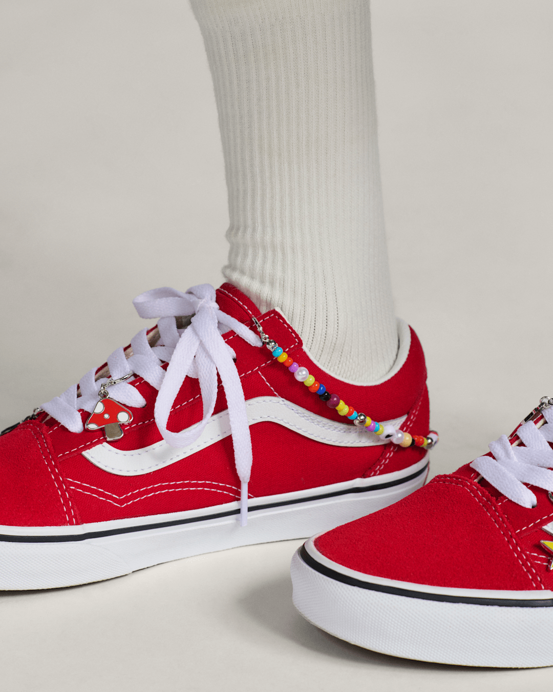 Women|Men Vans Vans Beaded Board Shoe Charm Set in Red