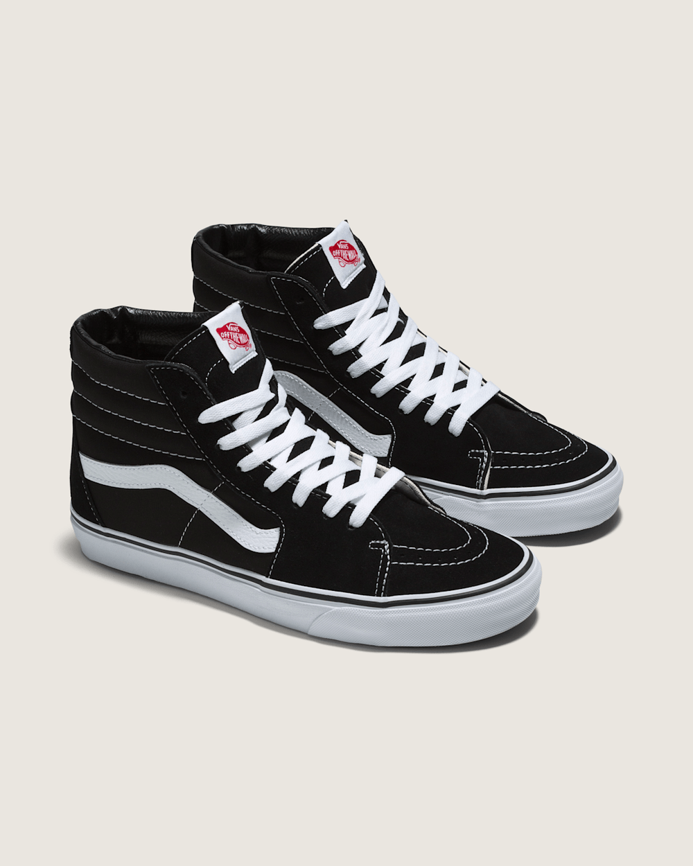 Women|Men Vans Sk8-Hi Black/Black/White Classics Shoe