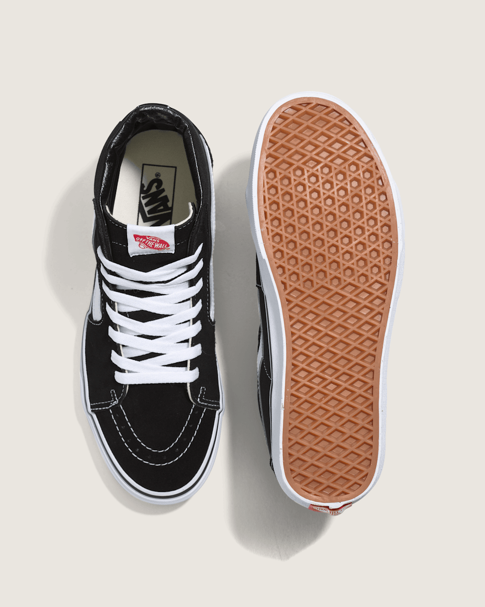 Women|Men Vans Sk8-Hi Black/Black/White Classics Shoe