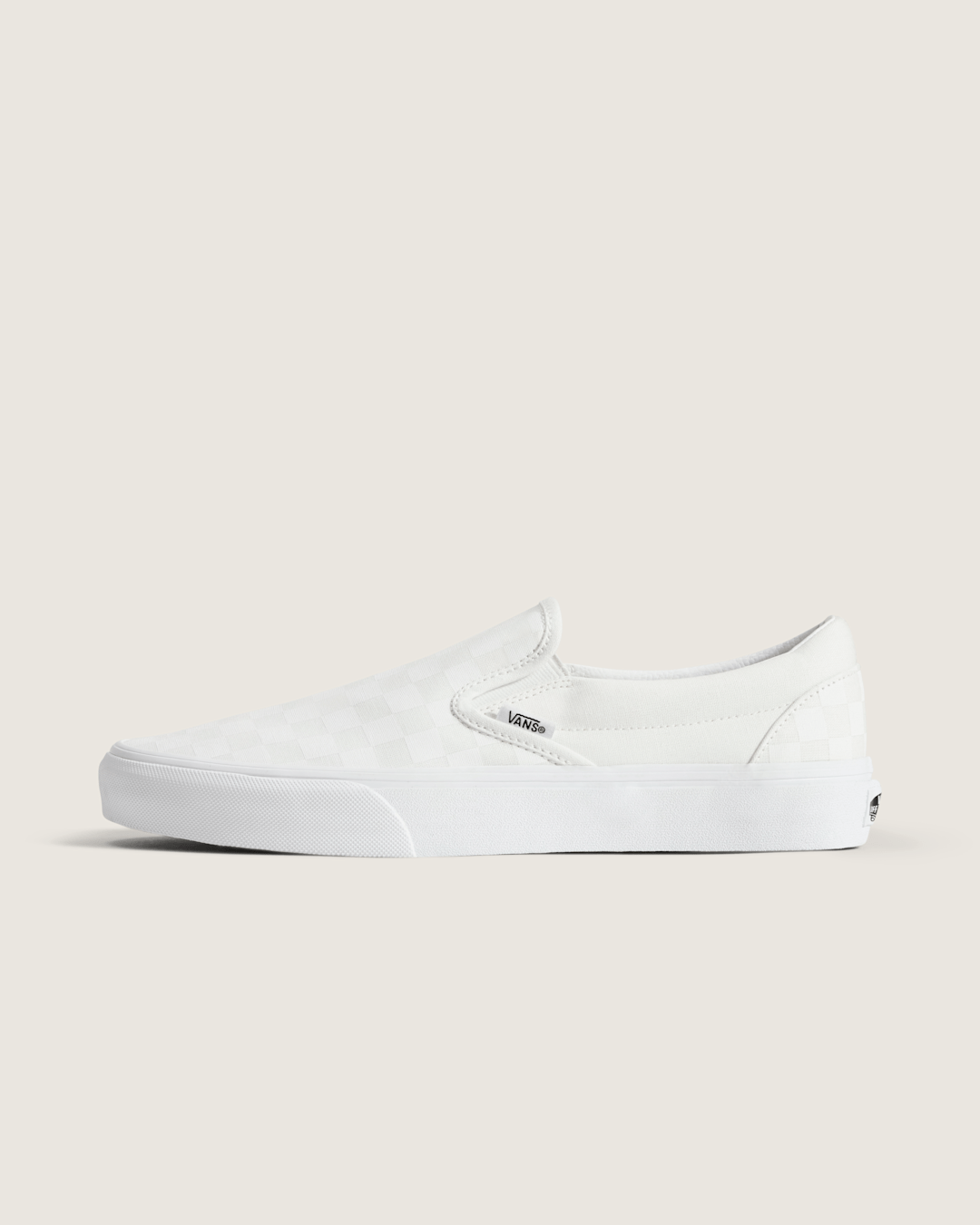 Women|Men Vans Classic Checkerboard Slip-On True White/True White Classics Shoe