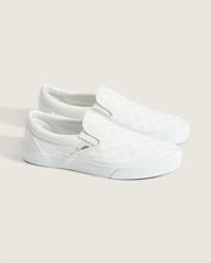 Women|Men Vans Classic Checkerboard Slip-On True White/True White Classics Shoe