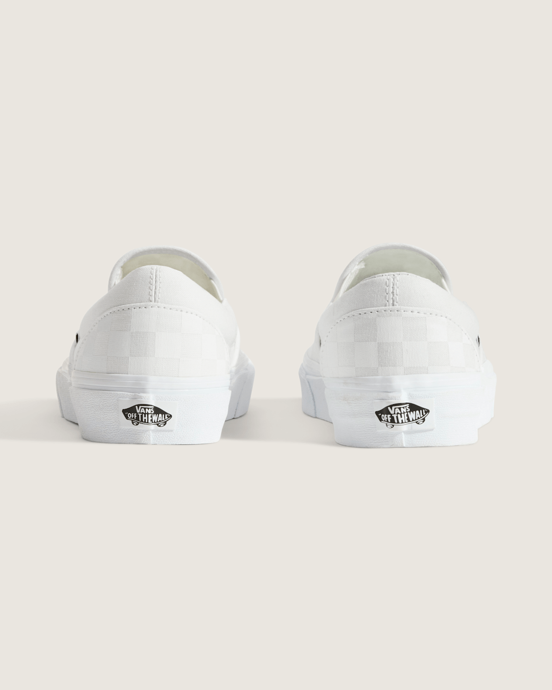 Women|Men Vans Classic Checkerboard Slip-On True White/True White Classics Shoe