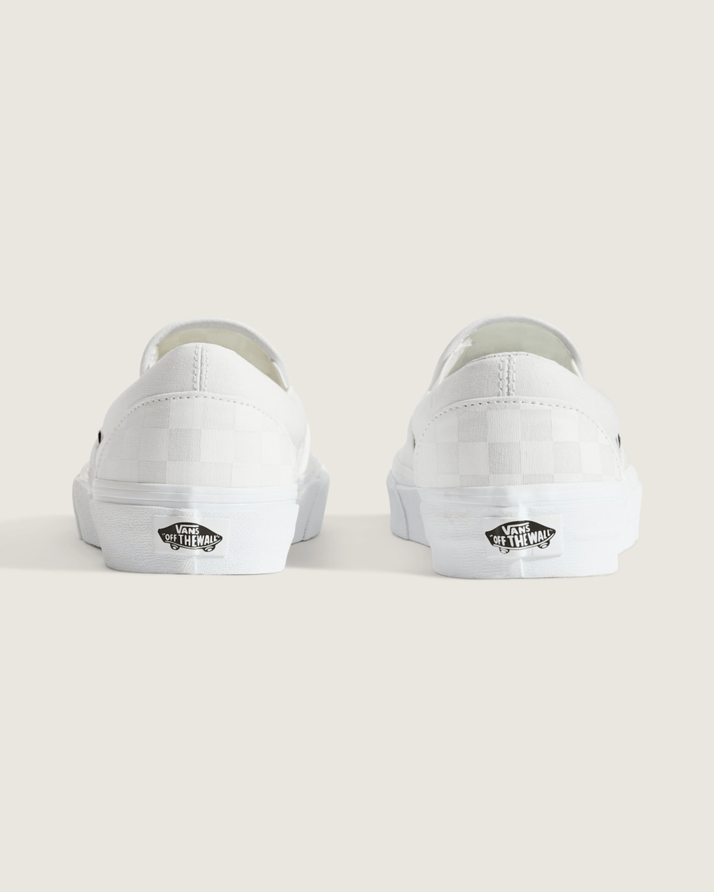 Women|Men Vans Classic Checkerboard Slip-On True White/True White Classics Shoe