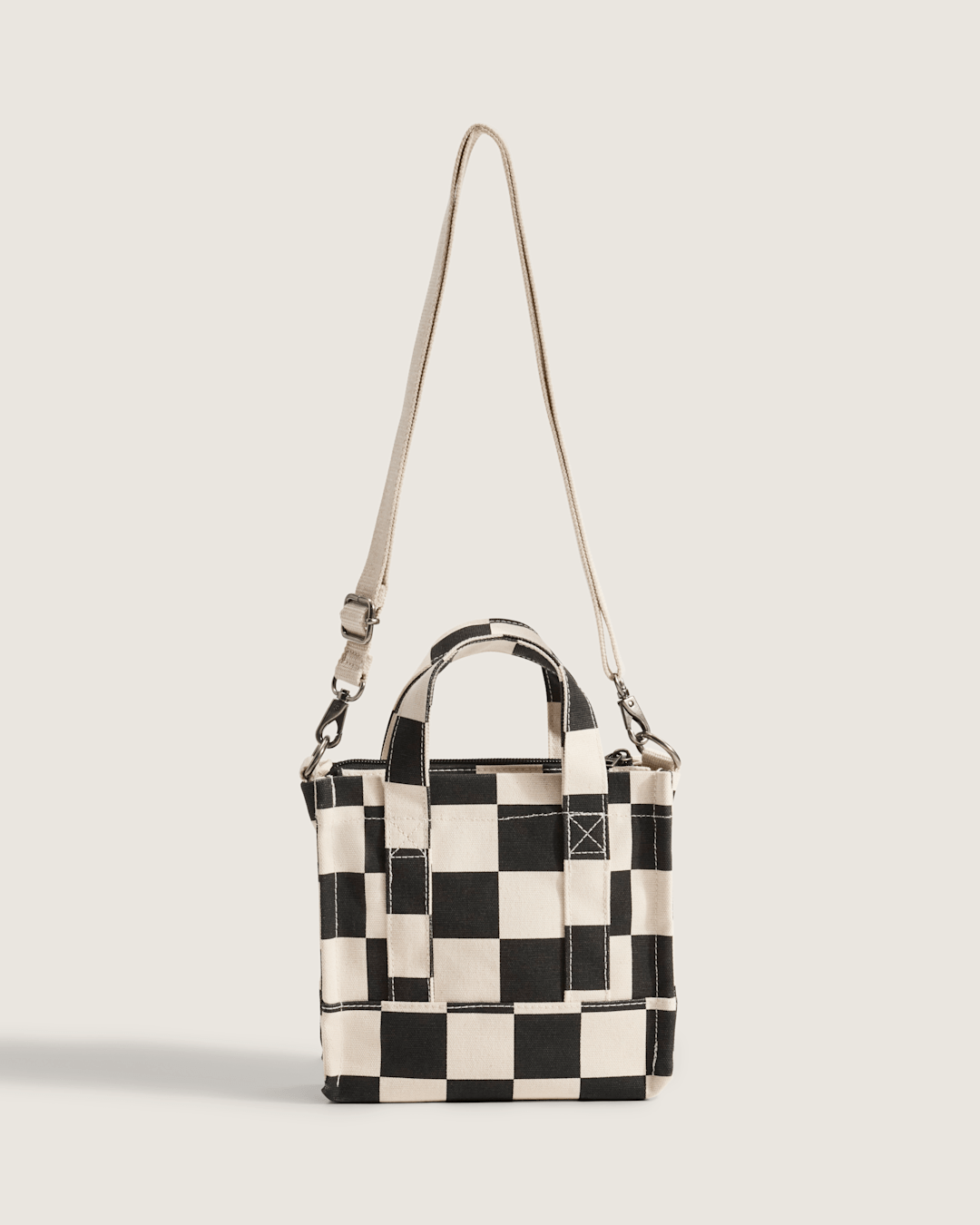 Women|Men Vans Lil Pergs Checkerboard Tote Bag in Antique White / Black
